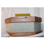 Hexagonal Jewelry Box with Assorted Costume Jewelry