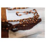 Collection of 10 Vintage Wooden Bead Necklaces and Bracelets