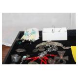 Collection of Vintage Sterling Silver and Mixed Metal Jewelry with Earrings and Brooches