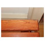 Wooden Adjustable Piano Stool and Slatted Bench Set