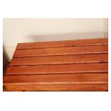 Wooden Adjustable Piano Stool and Slatted Bench Set