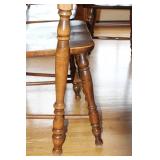 Wood Dining Table with 4 Spindle-Back Chairs