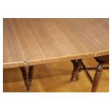 Wood Dining Table with 4 Spindle-Back Chairs