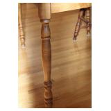 Wood Dining Table with 4 Spindle-Back Chairs