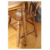 Wood Dining Table with 4 Spindle-Back Chairs