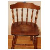 Wood Dining Table with 4 Spindle-Back Chairs