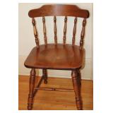 Wood Dining Table with 4 Spindle-Back Chairs