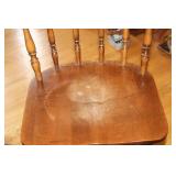 Wood Dining Table with 4 Spindle-Back Chairs