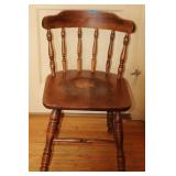 Wood Dining Table with 4 Spindle-Back Chairs