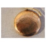 Hamilton Pocket Watch with Ornate Case and Wooden Display Stand