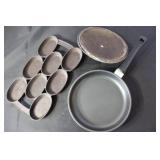 Berndes Made in Germany Frying Pan with Lid and 7-Cup Cast Iron Baking Mold