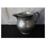 Collection of Vintage Metal Pitchers, Teapot, and Decorative Gift Box
