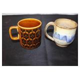 Collection of 7 Vintage Studio Pottery Mugs and Mini Vases