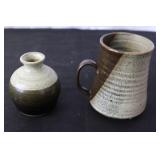 Collection of 7 Vintage Studio Pottery Mugs and Mini Vases