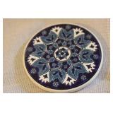 European Ceramic Tableware Lot Including Mugs, Coasters, Vases, and Tray