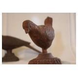 Set of 3 Vintage Cast Iron Bird Figurines