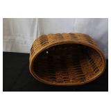 Collection of 4 Assorted Woven Baskets with Handle and Decorative Designs