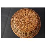 Collection of 4 Assorted Woven Baskets with Handle and Decorative Designs