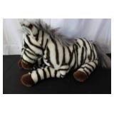 Collection of 6 Plush Stuffed Animals Including Zebra, Panda, Cat, and Birds