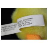 Collection of 6 Plush Stuffed Animals Including Zebra, Panda, Cat, and Birds