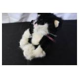 Collection of 6 Plush Stuffed Animals Including Zebra, Panda, Cat, and Birds