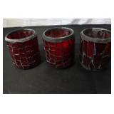 Eclectic Home Decor Collection with Mosaic Candle Holders and Heart Trivet