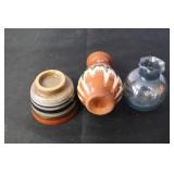 Eclectic Home Decor Collection with Mosaic Candle Holders and Heart Trivet