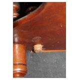 Decorative 4-Tier Wooden Corner Shelf with Ornate Spindles