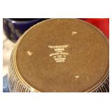 Collection of Vintage Pottery and Stoneware Items with Small Brass Mug