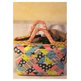 Mixed Lot of Handbags, Fabric Pouches, Stationery, Candles, and Ingot Replica