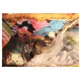 Mixed Lot of Handbags, Fabric Pouches, Stationery, Candles, and Ingot Replica