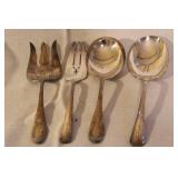 Collection of Vintage Silverplate Flatware including Serving Pieces, Forks, and Spoons