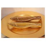 Eclectic Vintage Decorative Lot - Wood Carvings, Pottery, Ceramic Fish Dishes, and More