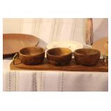 Eclectic Vintage Decorative Lot - Wood Carvings, Pottery, Ceramic Fish Dishes, and More