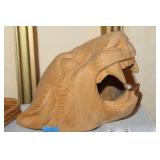 Eclectic Vintage Decorative Lot - Wood Carvings, Pottery, Ceramic Fish Dishes, and More