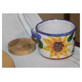 Eclectic Vintage Decorative Lot - Wood Carvings, Pottery, Ceramic Fish Dishes, and More