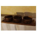 Eclectic Vintage Decorative Lot - Wood Carvings, Pottery, Ceramic Fish Dishes, and More