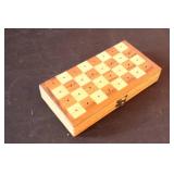 Vintage Game Set with Cribbage Board, Mini Chess Set, Playing Cards, and Chess Guide Book