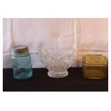 Vintage Kitchenware Collection with Glass, Ceramic, and Metal Pieces