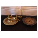 Vintage Metal Candle Holder and Brass Decor Collection