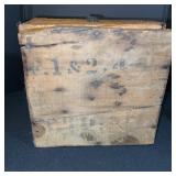 Set of 3 Antique Rustic Wooden Containers with Hand-Carved Details