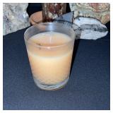 Fossil and Rock Collection with Petrified Wood and Candle