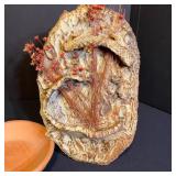 Fossil and Rock Collection with Petrified Wood and Candle