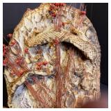 Fossil and Rock Collection with Petrified Wood and Candle