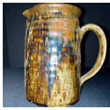 Collection of 4 Vintage Stoneware Crock, Basket, and Pitchers