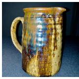 Collection of 4 Vintage Stoneware Crock, Basket, and Pitchers