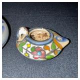 Decorative Pottery Collection with Chili Pepper String Lights and Tray