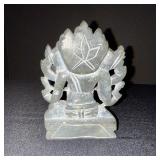 Collection of 3 Decorative Stoneware Items with Hindu Deity Figurine