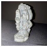 Collection of 3 Decorative Stoneware Items with Hindu Deity Figurine