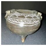 Collection of 3 Decorative Stoneware Items with Hindu Deity Figurine